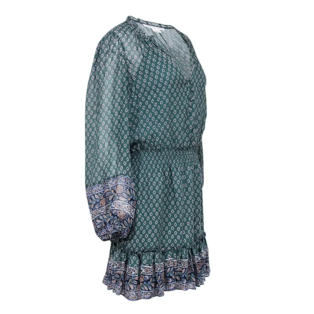 Veronica Beard - Green Long Sleeve Mini-Dress Sz 8 - Picture 2 of 3